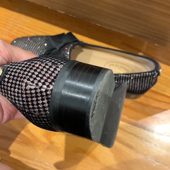 Browns couture sparkly suede shoes with bow - Picture 7 of 8